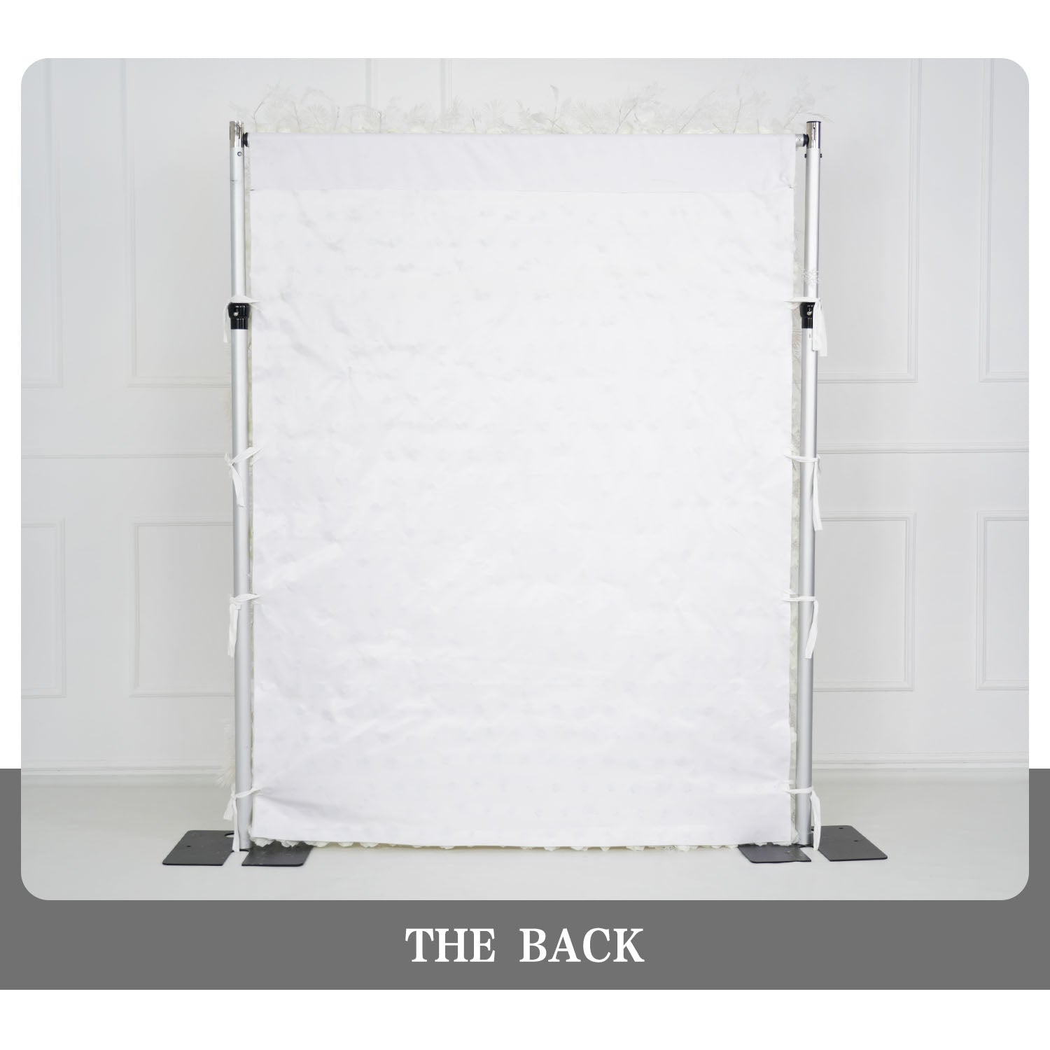 Artificial 5D White Fabric Rolling Up Curtain Feather Flower Wall Picture 6